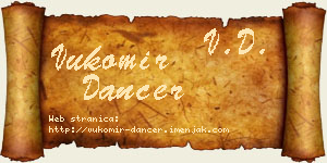 Vukomir Dancer vizit kartica
